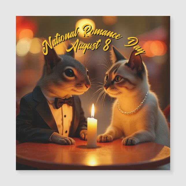 Carte Magnétique Joyeux Jour de la Romance (Devant)