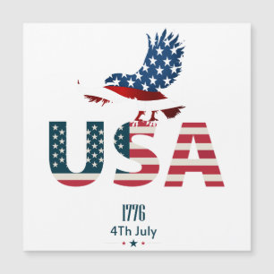 Carte Magnétique Joyeux jour de l'Indépendance 4 juillet