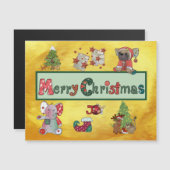 Carte Magnétique Joyeux Noël (Devant / Derrière)