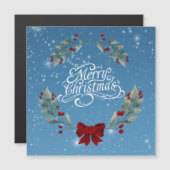 Carte magnétique Joyeux Noël (Devant / Derrière)