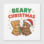 Carte Magnétique Joyeux Noël Beary (Devant)