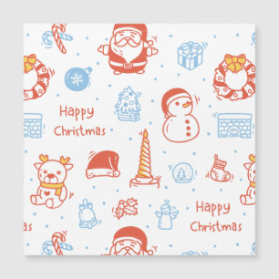 Carte Magnétique Joyeux Noël & Bonnes Fêtes Hiver Personnalisé