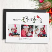 Carte Magnétique Joyeux Noël Calligraphie Botanique 3 Photo