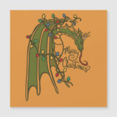 Carte Magnétique Joyeux Noël Dragon Geek Holidays (Devant)