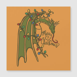 Carte Magnétique Joyeux Noël Dragon Geek Holidays