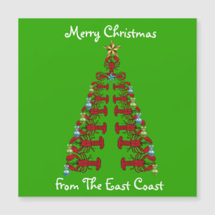 Carte Magnétique Joyeux Noël du homard de la côte Est 