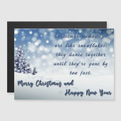 Carte Magnétique Joyeux Noël et Bonne Année (Devant / Derrière)