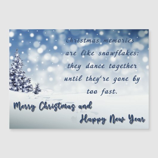 Carte Magnétique Joyeux Noël et Bonne Année (Devant)