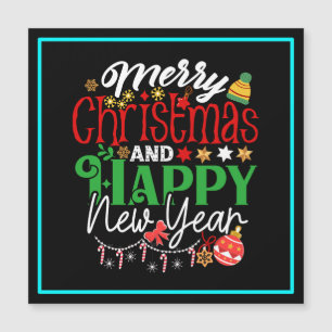 Carte Magnétique Joyeux Noël et Bonne Année-67342