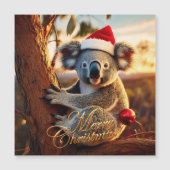 Carte Magnétique Joyeux Noël Koala assis à Gumtree (Devant)
