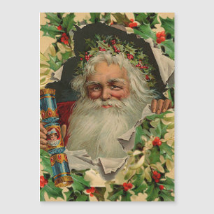 Carte Magnétique Joyeux Noël Père Noël Antique classique