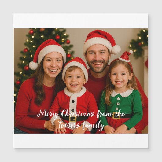 Carte Magnétique Joyeux Noël Photo (Devant)