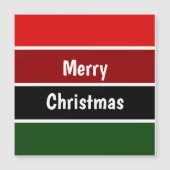 Carte Magnétique Joyeux Noël rouge et vert (Devant)