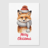 Carte Magnétique Joyeux Noël Santa Fox (Devant)