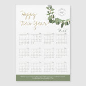 Carte Magnétique Joyeux nouvel an 2022 Calendrier Custom Logo site (Devant)