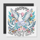 Carte Magnétique Joyeux Pâques (Devant / Derrière)