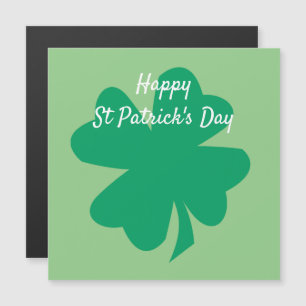 Carte Magnétique Joyeux St Patrick's Day Shamrock irlandais feuille