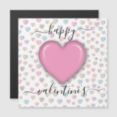 Carte Magnétique Joyeux Valentin minimaliste (Devant / Derrière)