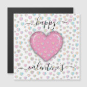 Carte Magnétique Joyeux Valentin minimaliste (Devant / Derrière)