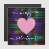 Carte Magnétique Joyeux Valentin minimaliste (Devant / Derrière)