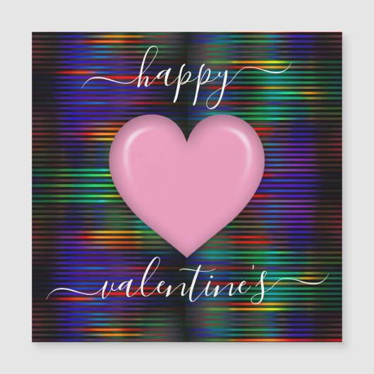 Carte Magnétique Joyeux Valentin minimaliste (Devant)