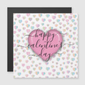 Carte Magnétique Joyeux Valentin minimaliste (Devant / Derrière)