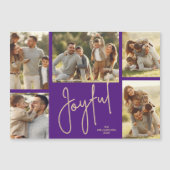 Carte Magnétique JOYFUL Christmas 5 Photo Purple Magnetic Cards (Devant)
