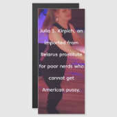 Carte magnétique Julia S. Kirpich (Devant / Derrière)