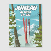 Carte Magnétique Juneau Alaska À Ski (Devant)