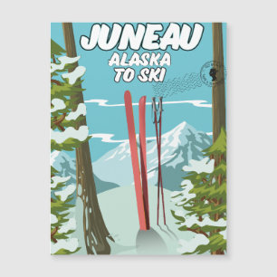 Carte Magnétique Juneau Alaska Pour Skier