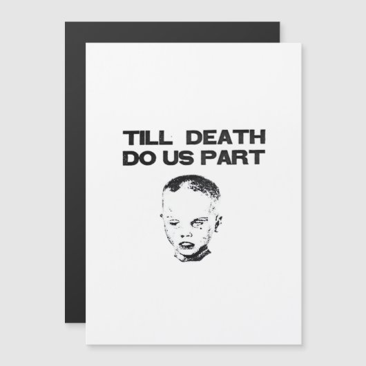 Carte Magnétique Jusqu'à ce que la mort nous sépare Paresseux Class (Devant / Derrière)