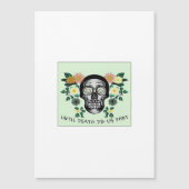 Carte Magnétique Jusqu'À La Mort Nous Part, Crâne Avec Fleurs Class (Devant)