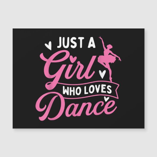 Carte Magnétique Juste Une Fille Qui Aime La Danse - Danseuse Amant (Devant)