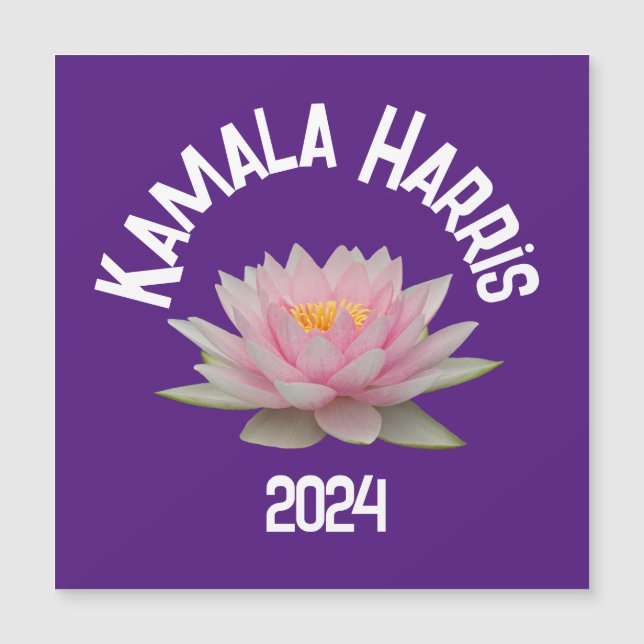Carte Magnétique Kamala Harris Lotus 2024 (Devant)