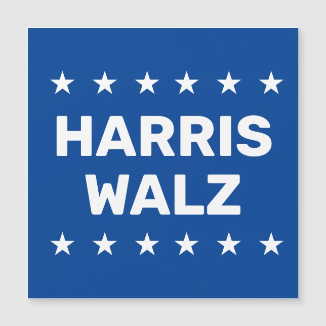 Carte Magnétique Kamala Harris Tim Walz 2024 (Devant)