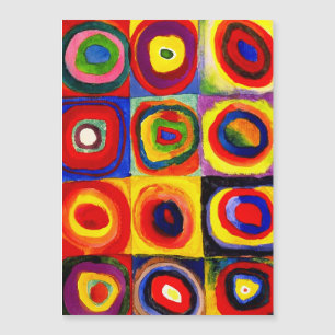 Carte Magnétique Kandinsky Farbstudie Quadrates Cercles Art