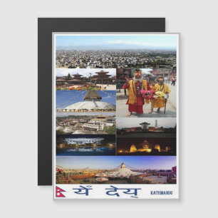 Carte Magnétique Katmandu - Mosaïque - Népal -