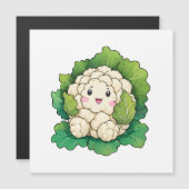 Carte Magnétique Kawaii Chou-fleur (Devant / Derrière)