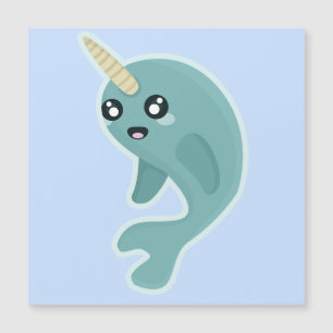 Carte Magnétique Kawaii Narwhal
