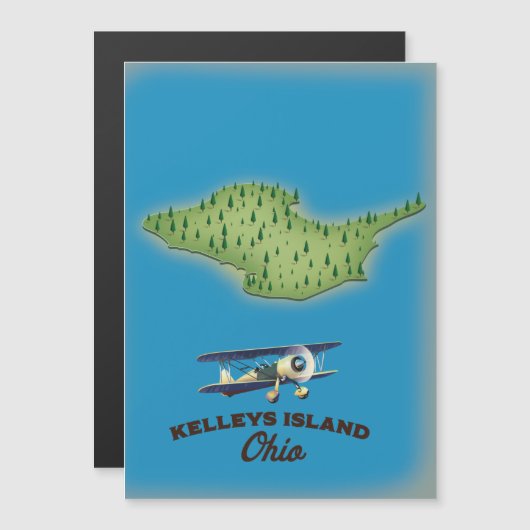 Carte Magnétique Kelleys Island Ohio (Devant / Derrière)
