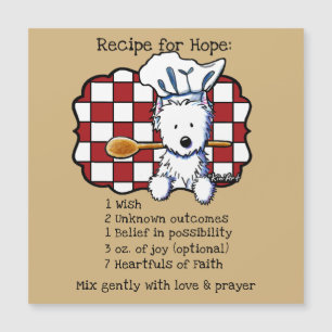 Carte Magnétique KiniArt Westie Recette Pour L'Espoir