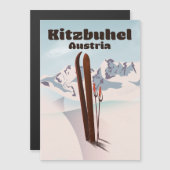 Carte Magnétique kitzbuhel affiche autrichienne (Devant / Derrière)