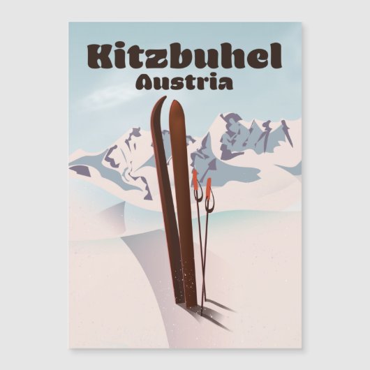 Carte Magnétique kitzbuhel affiche autrichienne (Devant)