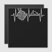 Carte Magnétique Knit Crochet Knitter Gift Crocheting Sheep Knittin (Devant / Derrière)