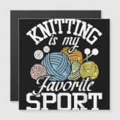 Carte Magnétique Knit Happens  Funny Knitting Shirt Knitters Pride  (Devant / Derrière)