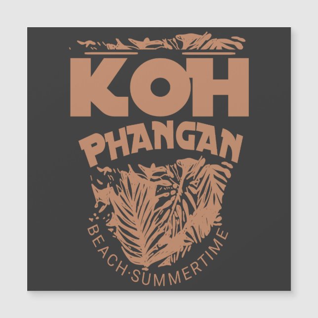 Carte Magnétique koh Phangan Thailand asien (Devant)