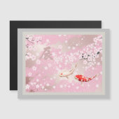 Carte Magnétique Koi Harmony : Une floraison du nouvel an 2024 (Devant / Derrière)