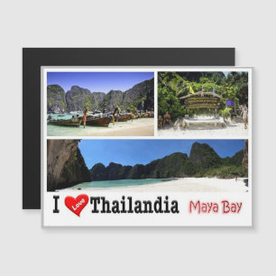 Carte Magnétique Krabi - Maya Bay - Thaïlande - I Love -