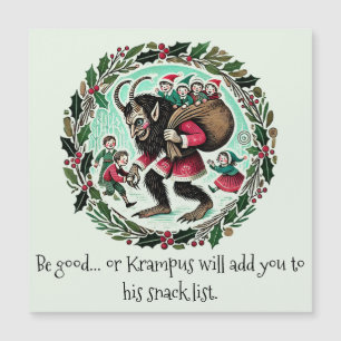 Carte Magnétique Krampus Noël