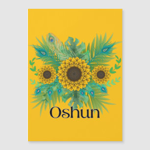Carte Magnétique La déesse d'Oshun Tournesols